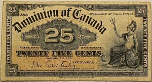 25 cents banknotes